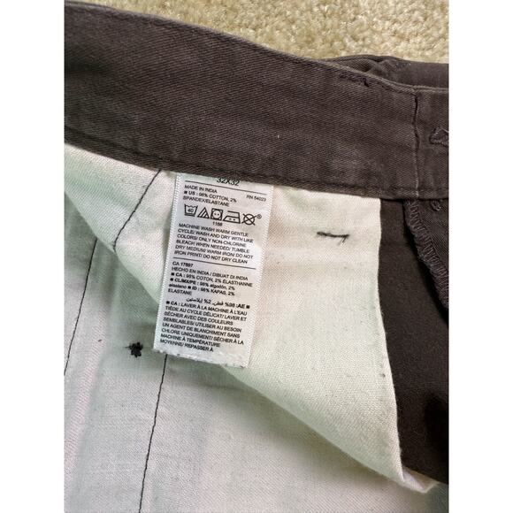 Old Navy Pants Mens 32x32 Brown Ultimate Slim Cotton Blend Chino C489 - Picture 8 of 14